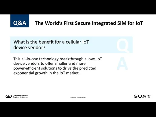 Q A What is the benefit for a cellular IoT device vendor? This