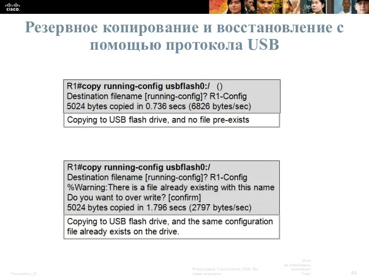Резервное копирование и восстановление с помощью протокола USB