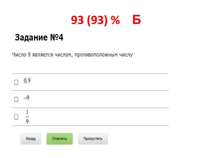 93 (93) % Б