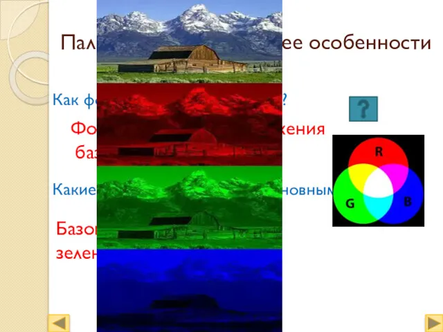 Палитра цветов RGB и ее особенности Как формируется изображение? Какие