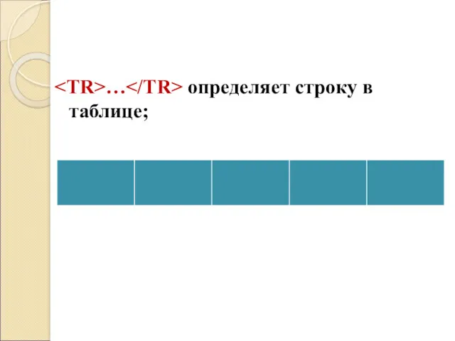 … определяет строку в таблице;