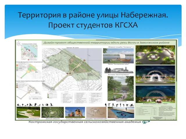 Территория в районе улицы Набережная. Проект студентов КГСХА