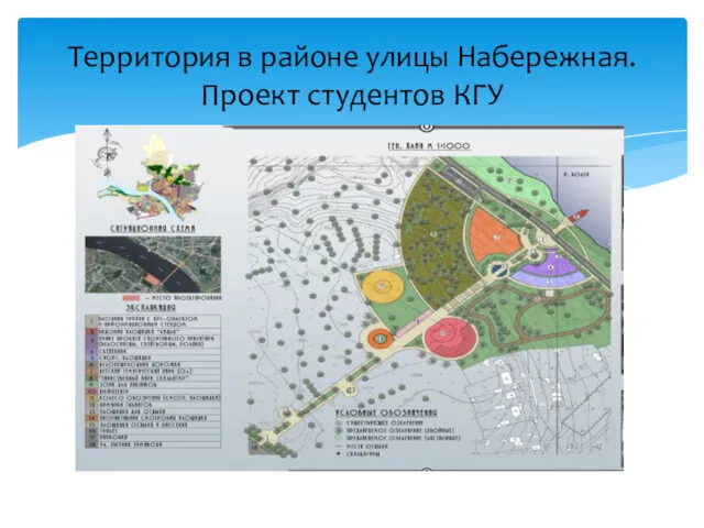 Территория в районе улицы Набережная. Проект студентов КГУ