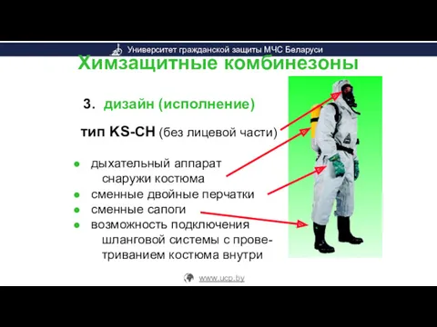 тип KS-CH (без лицевой части) дыхательный аппарат снаружи костюма сменные