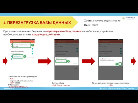 1. ПЕРЕЗАГРУЗКА БАЗЫ ДАННЫХ При возникновении необходимости перезагрузить базу данных