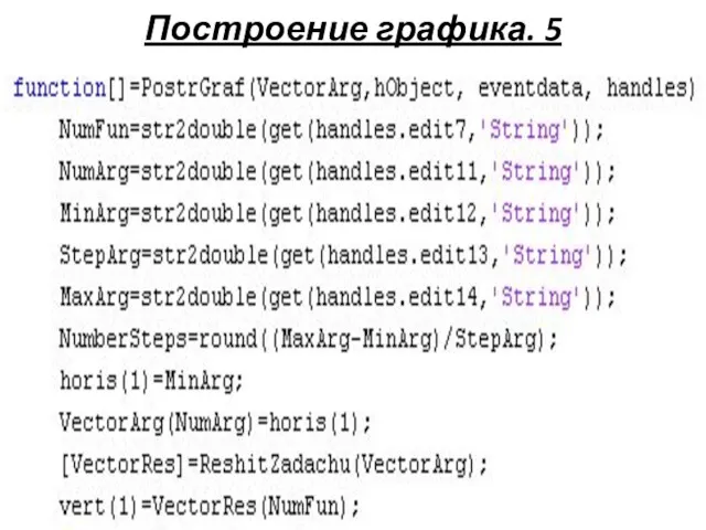 Построение графика. 5