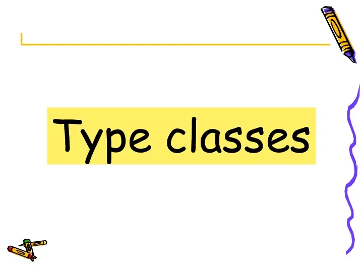 Type classes