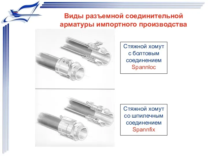 Виды разъемной соединительной арматуры импортного производства