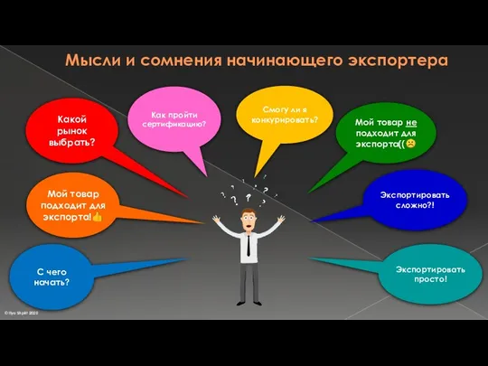 Мысли и сомнения начинающего экспортера Смогу ли я конкурировать? Какой