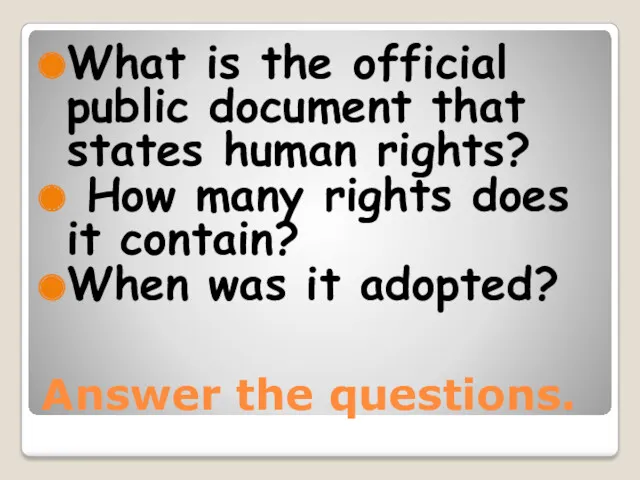 Answer the questions. What is the official public document that