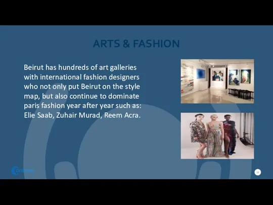 ARTS & FASHION Beirut has hundreds of art galleries with