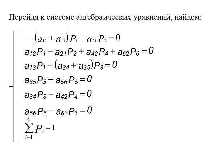 Перейдя к системе алгебраических уравнений, найдем: