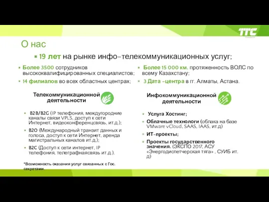 О нас Более 3500 сотрудников высококвалифицированных специалистов; 14 филиалов во