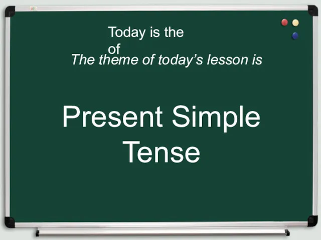 Present Simple Tense Today is the of The theme of today’s lesson is