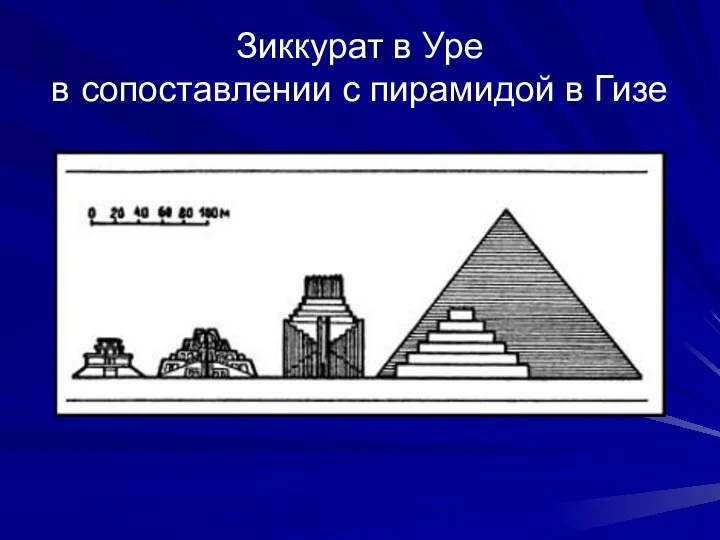 Зиккурат в Уре в сопоставлении с пирамидой в Гизе