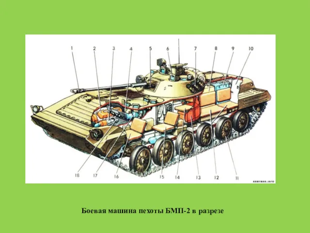 Боевая машина пехоты БМП-2 в разрезе