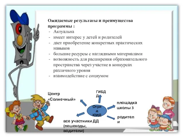 Ожидаемые результаты и преимущества программы : Актуальна имеет интерес у