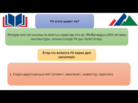 PR сізге қажет пе? Өмірде өзін өзі жылжыта алатын идеялар