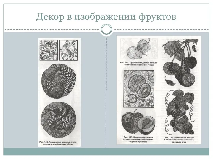 Декор в изображении фруктов