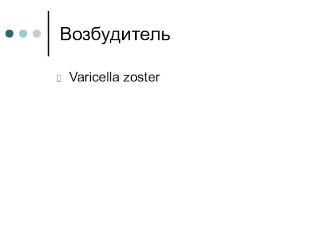 Возбудитель Varicella zoster