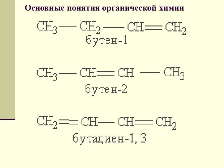 Основные понятия органической химии