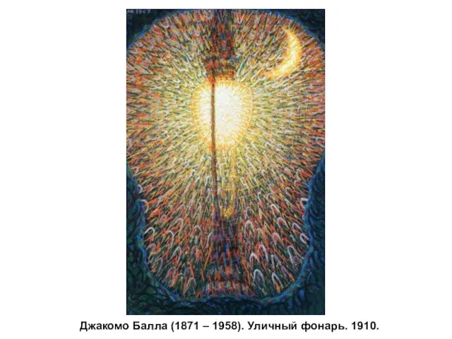 Джакомо Балла (1871 – 1958). Уличный фонарь. 1910.