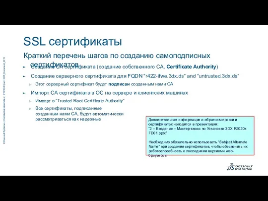 Краткий перечень шагов по созданию самоподписных сертификатов SSL сертификаты Создание