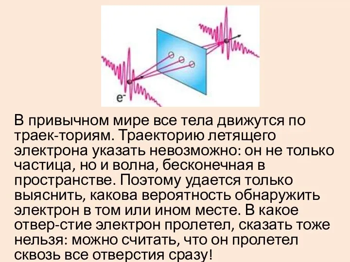 В привычном мире все тела движутся по траек-ториям. Траекторию летящего