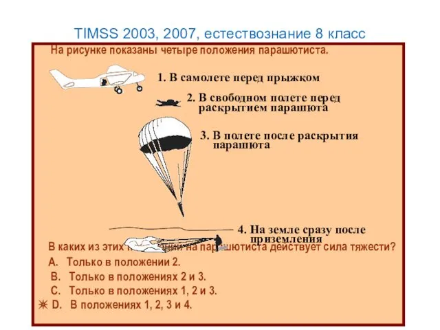 TIMSS 2003, 2007, естествознание 8 класс
