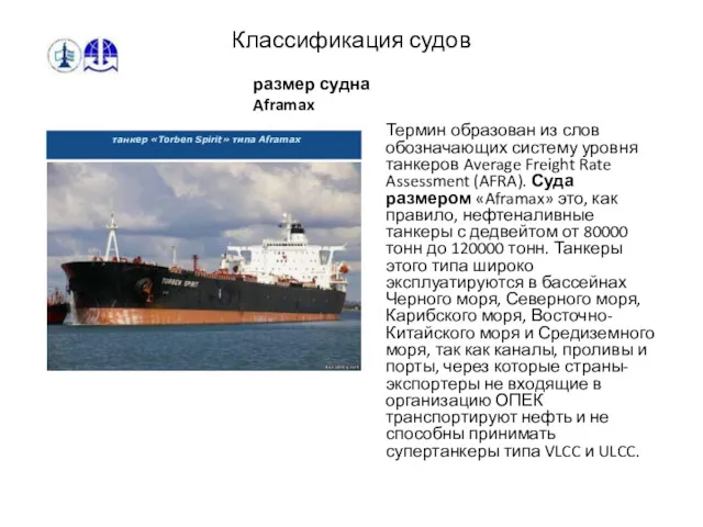 Классификация судов Термин образован из слов обозначающих систему уровня танкеров