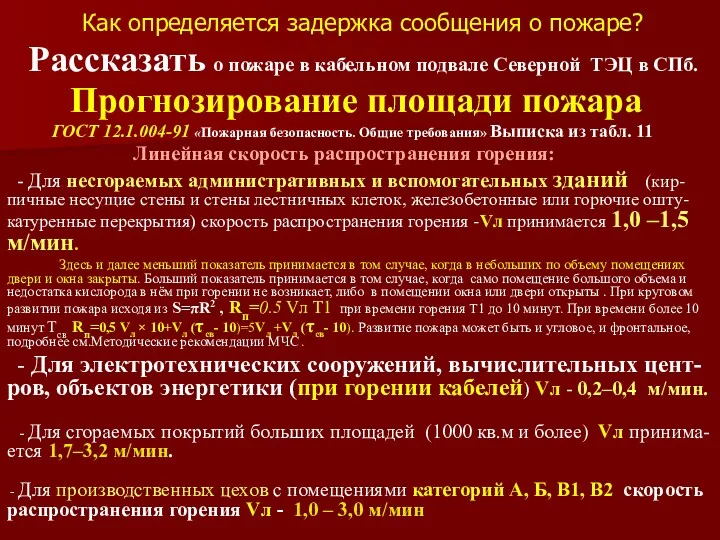 Как определяется задержка сообщения о пожаре? Рассказать о пожаре в