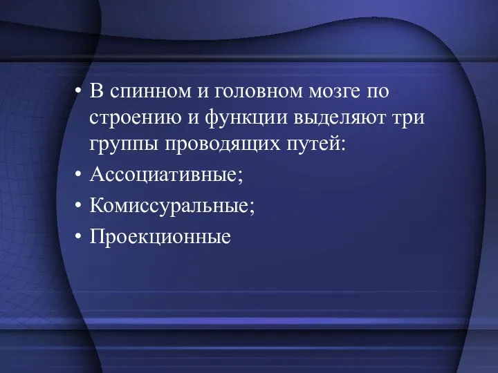 В спинном и головном мозге по строению и функции выделяют