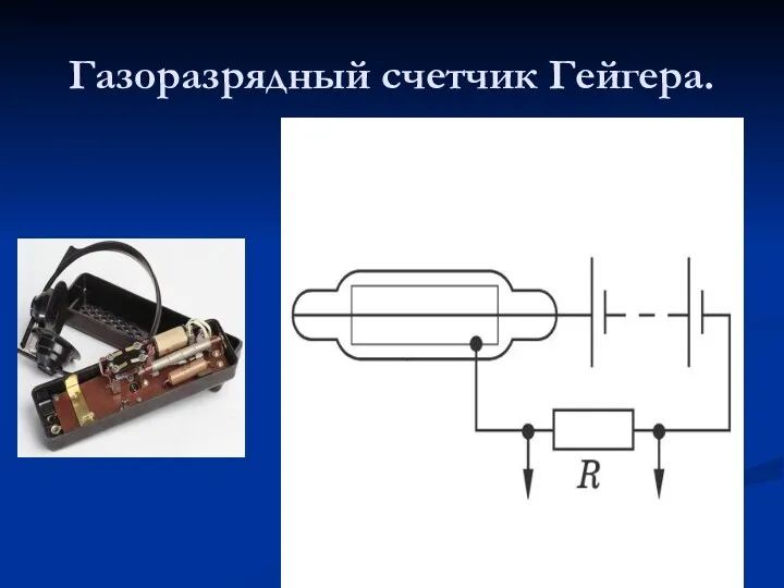 Газоразрядный счетчик Гейгера.