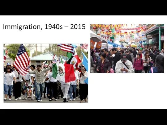 Immigration, 1940s – 2015
