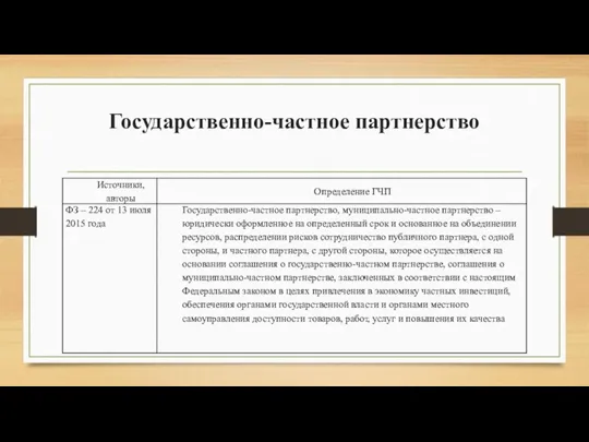 Государственно-частное партнерство