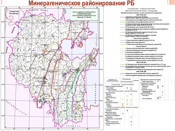 Минерагеническое районирование РБ