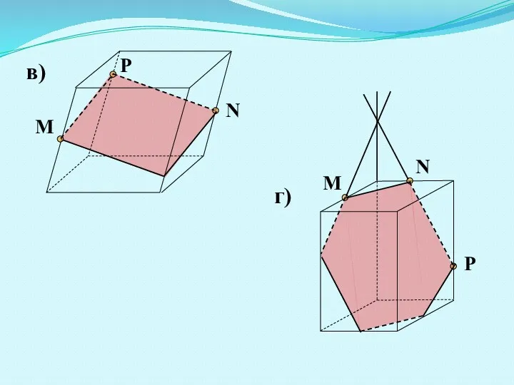 M N P M N P в) г)