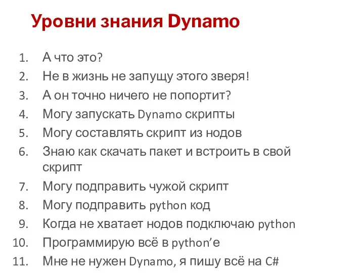 Уровни знания Dynamo А что это? Не в жизнь не