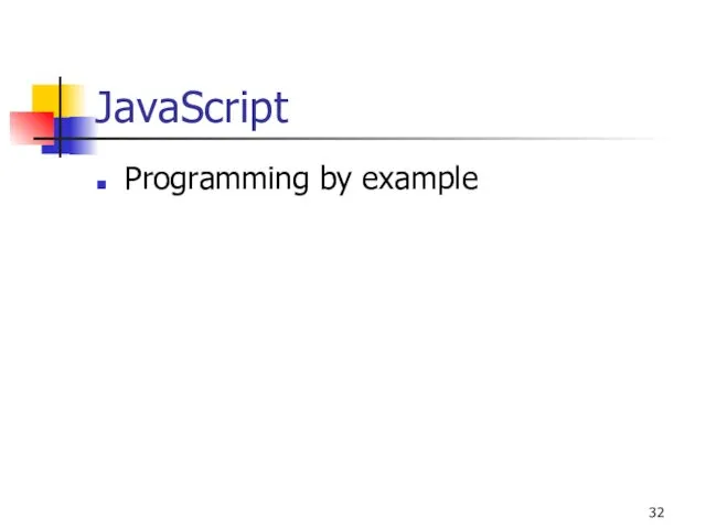 JavaScript Programming by example