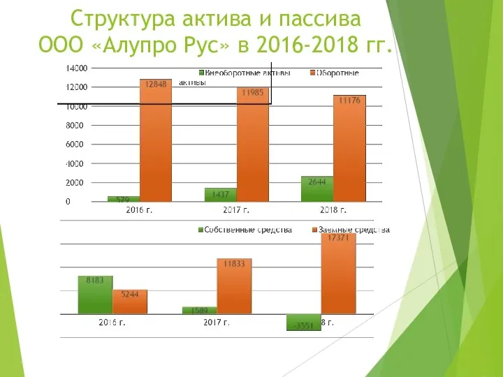 Структура актива и пассива ООО «Алупро Рус» в 2016-2018 гг.