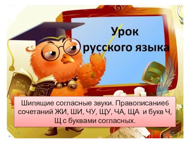 Шипящие согласные звуки