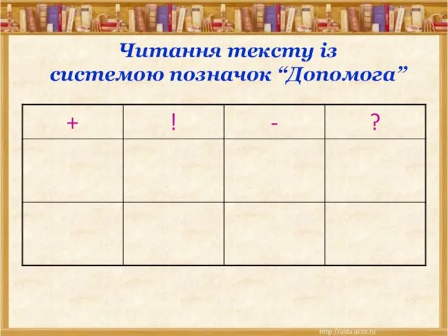 Читання тексту із системою позначок “Допомога”