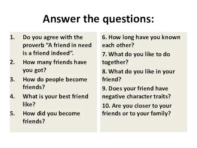 Answer the questions: Do you agree with the proverb “A