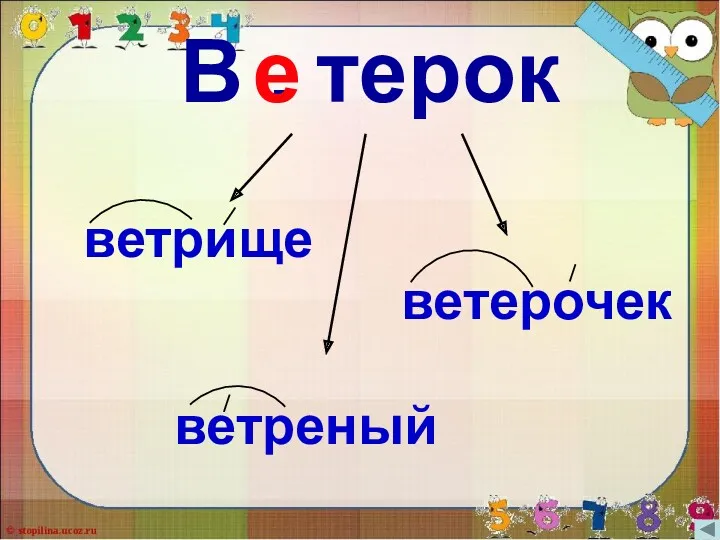 ветрище ветерочек ветреный В . терок е