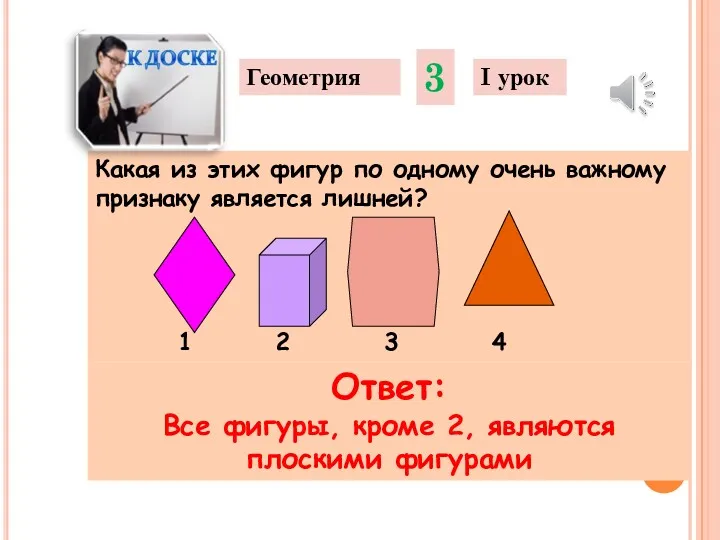 Какая из этих фигур по одному очень важному признаку является