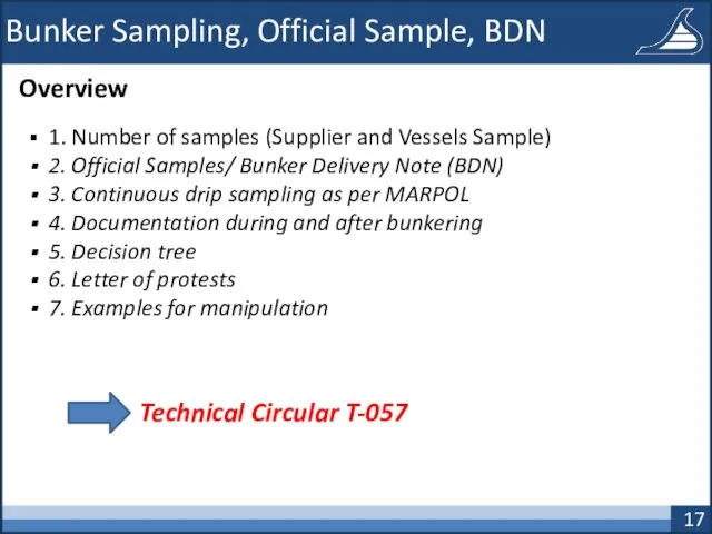 Bunker Sampling, Official Sample, BDN 1. Number of samples (Supplier and Vessels Sample)