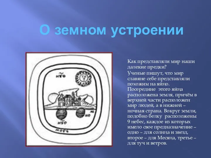 О земном устроении Как представляли мир наши далекие предки? Ученые