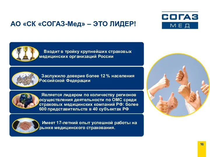 АО «СК «СОГАЗ-Мед» – ЭТО ЛИДЕР!