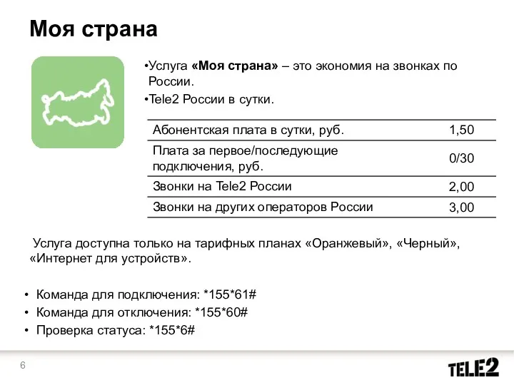 Услуга «Моя страна» – это экономия на звонках по России.