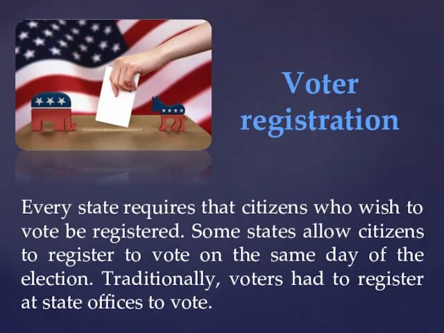 Every state requires that citizens who wish to vote be